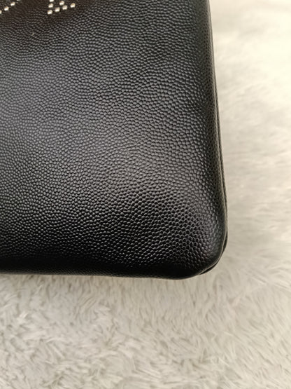 Chanel O'Case Deauville Medium Caviar Studded Black SHW #25