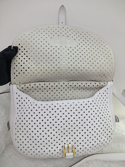 LV Saumur Perforated Limited Edition White Flore