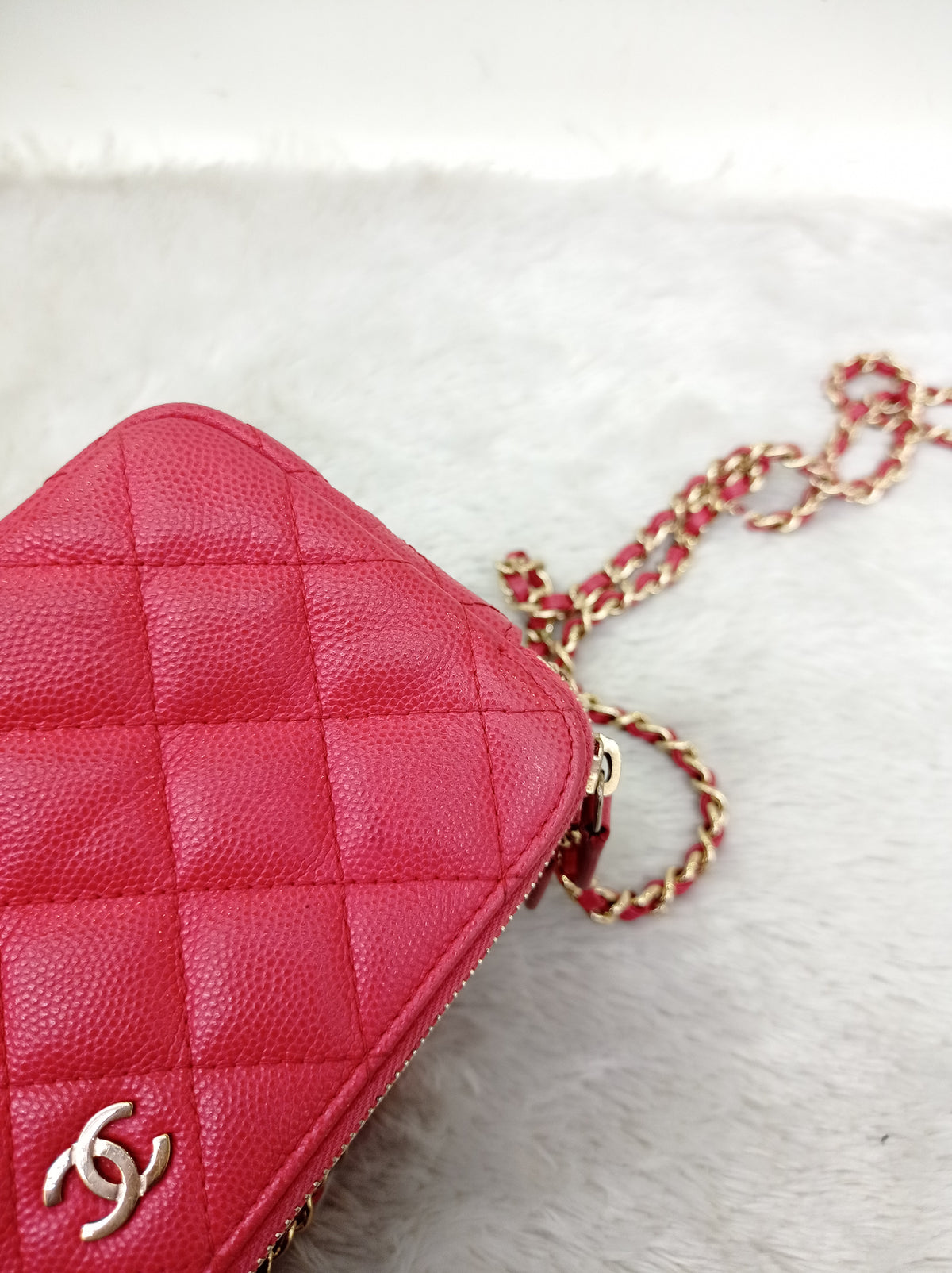Chanel WOC Double Zip Caviar Pink GHW #23
