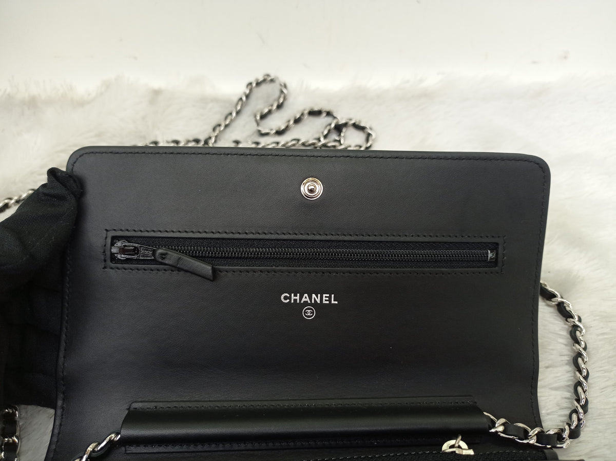 Chanel WOC Boy Patent Black SHW #20