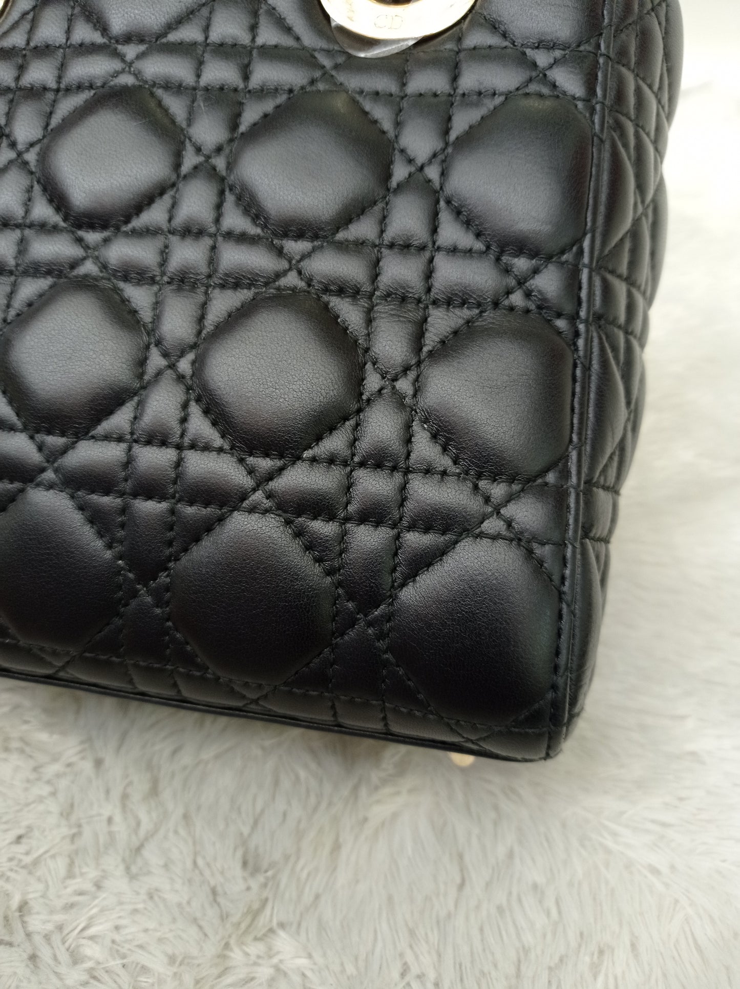 Lady Dior Small Lamb Black GHW 2018
