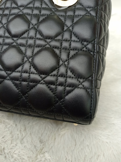 Lady Dior Small Lamb Black GHW 2018