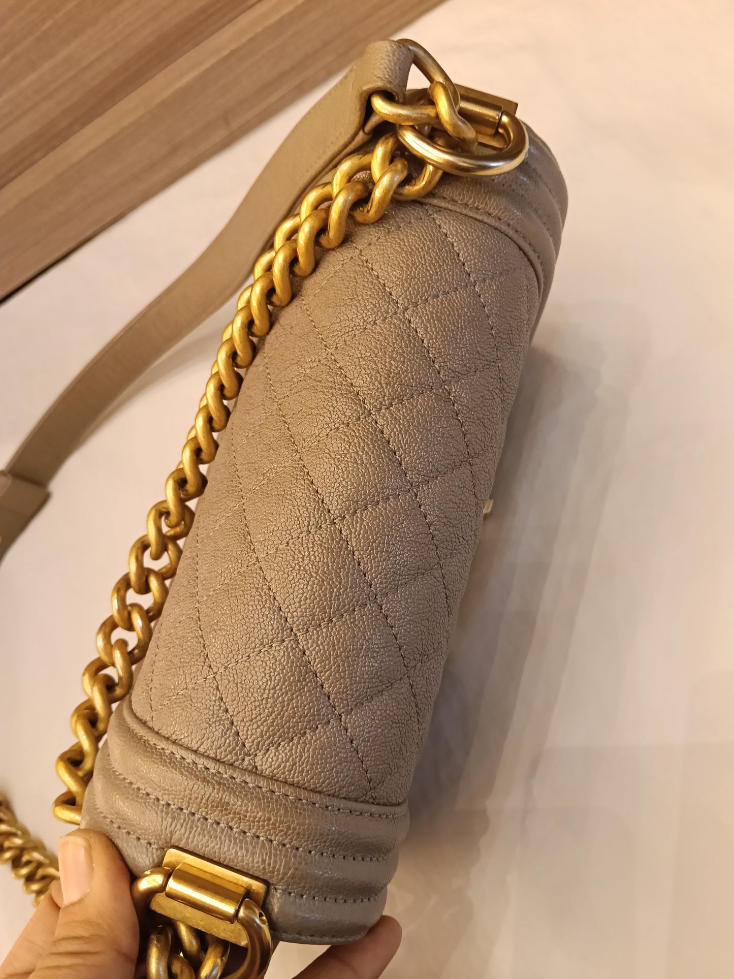 Chanel Boy 20 Caviar Taupe GHW #27