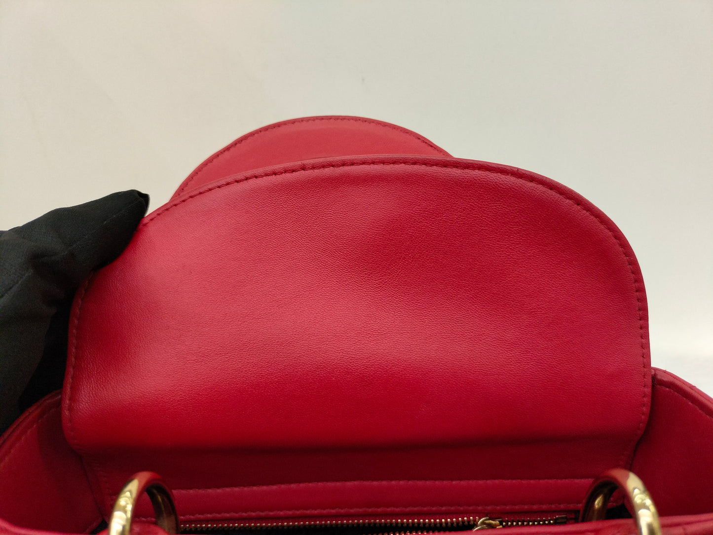 Lady Dior Small Lamb Red GHW 2016