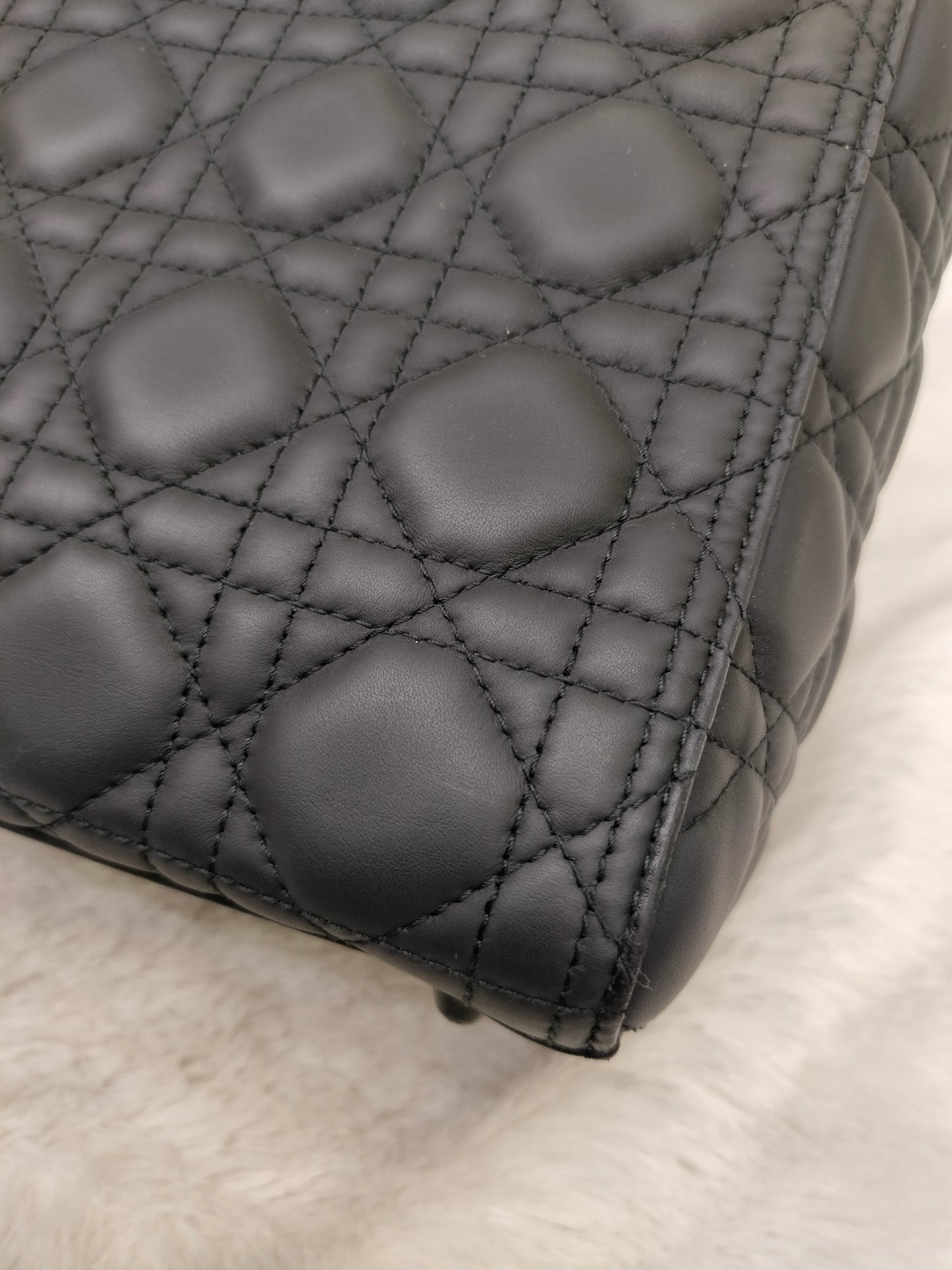 Lady Dior Large Ultra Matte All Black 2019