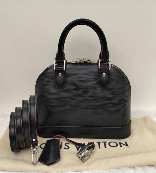 LV Alma BB Epi Black Pink 2017