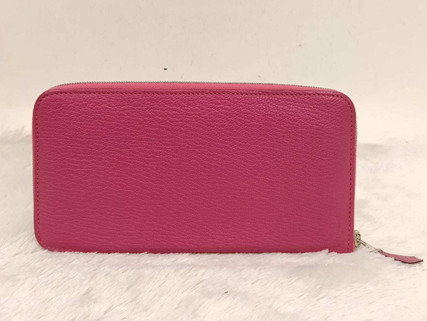 Hermes Azap Long Wallet Chevre Rose Shocking Pink PHW #L square