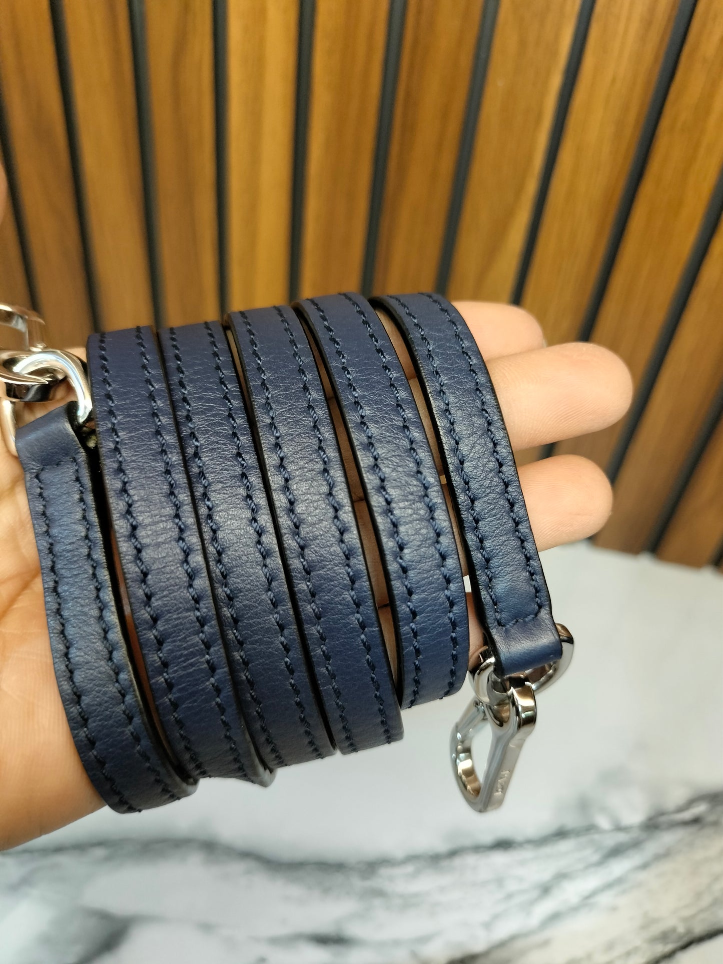 Loewe Puzzle Mini Grained Navy SHW 2020