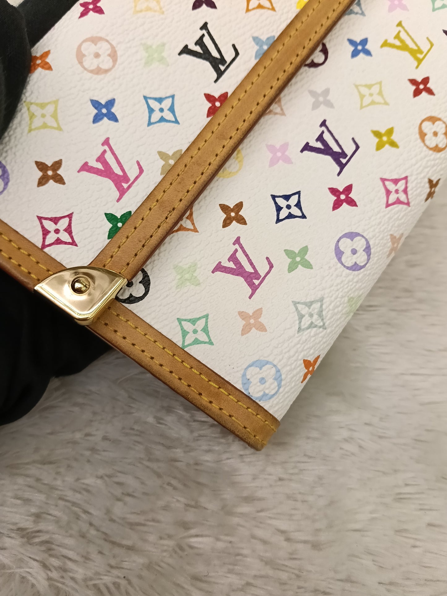 LV Porte Tresor International Wallet Monogram Multicolour White