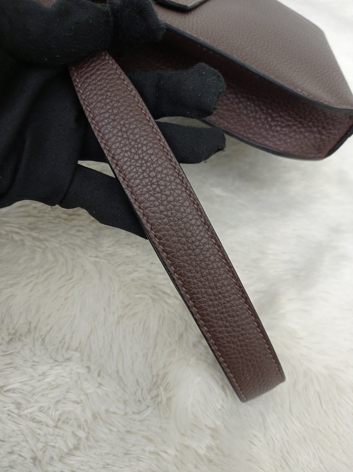 Hermes Kelly Depeche Pochette 25 Togo Ebene PHW #Y