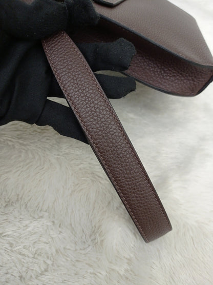 Hermes Kelly Depeche Pochette 25 Togo Ebene PHW #Y