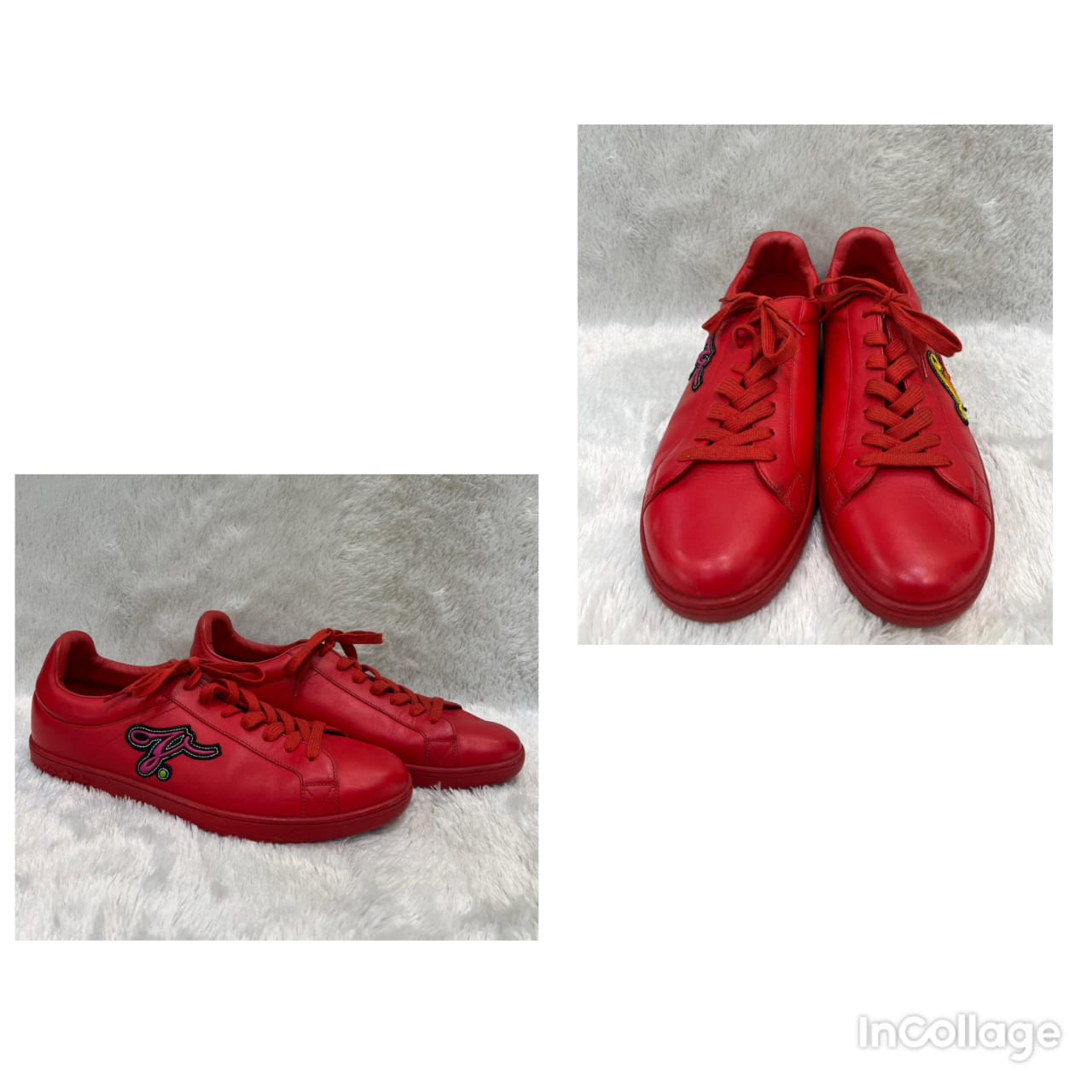 Lv Sneaker Luxembourg Red Size 8½