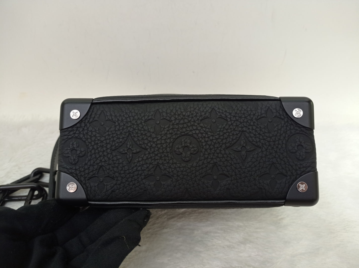 LV Mini Side Trunk Taurillon Monogram Noir 2021 (CHIP)