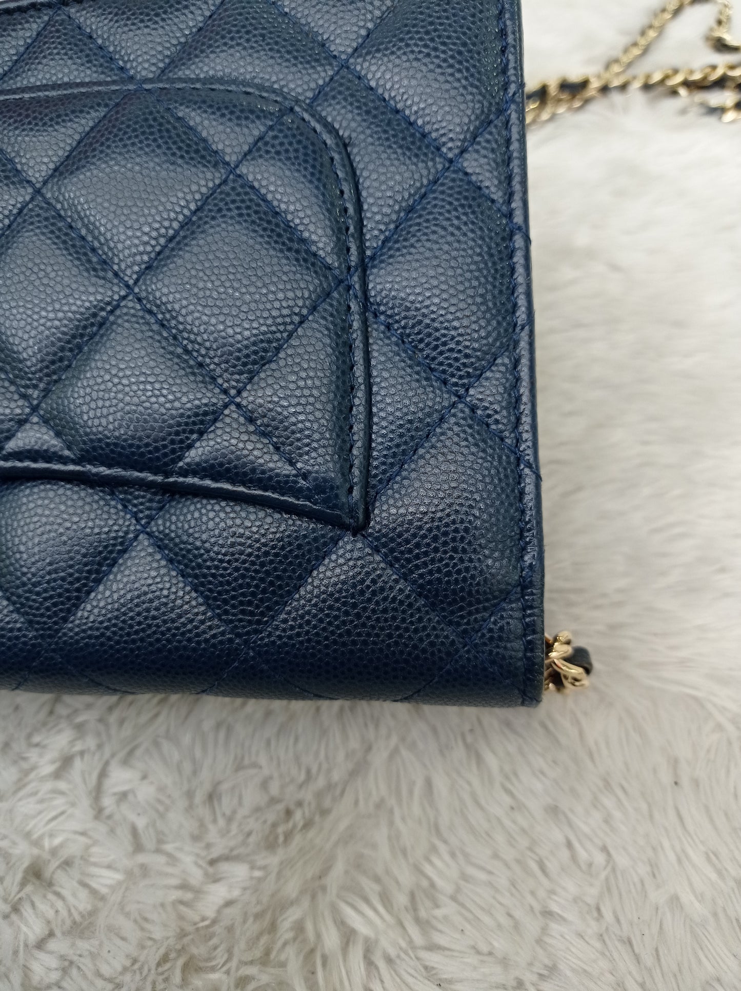 Chanel WOC Caviar Navy GHW #22