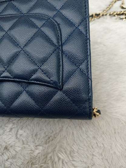 Chanel WOC Caviar Navy GHW #22