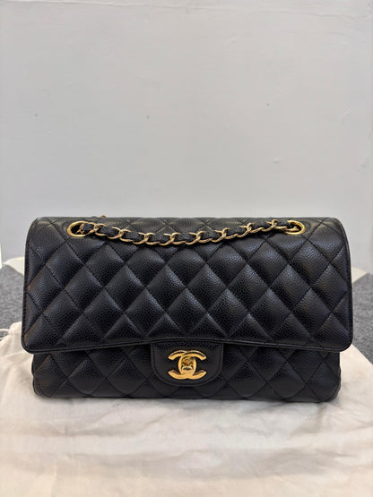 Chanel Medium Caviar Black GHW DF (CHIP)