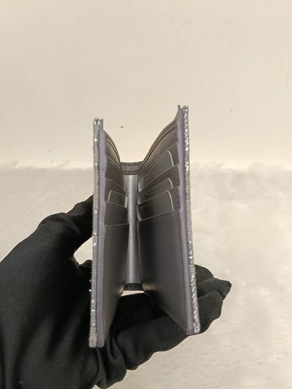 Dior Bifold Wallet Oblique Jacquard Ruthenium Grey Silver