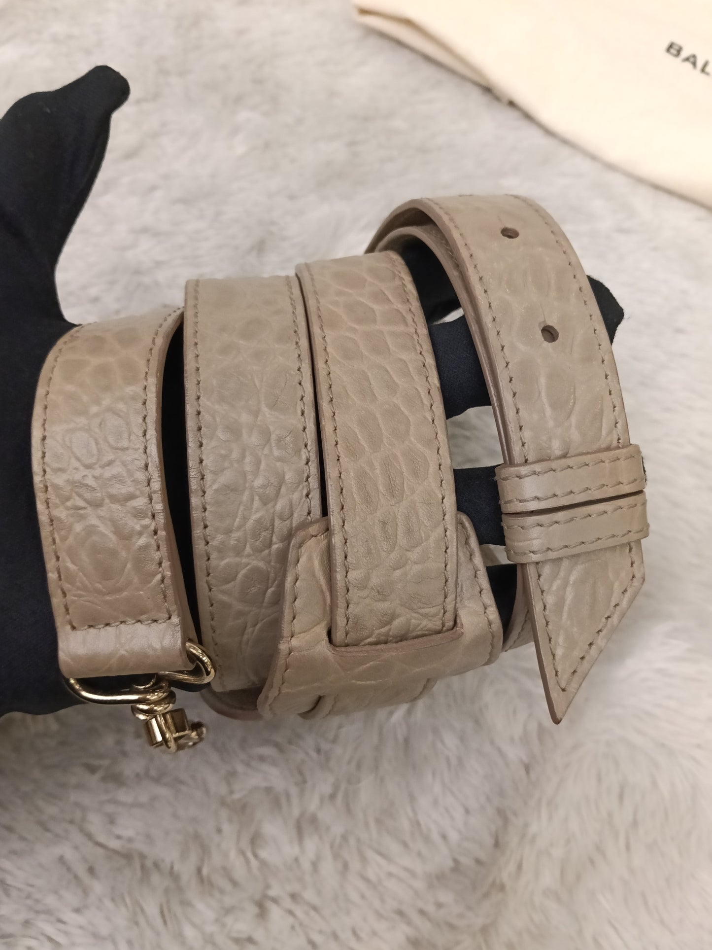 Balenciaga Small City Classic Croco Beige GHW 2018