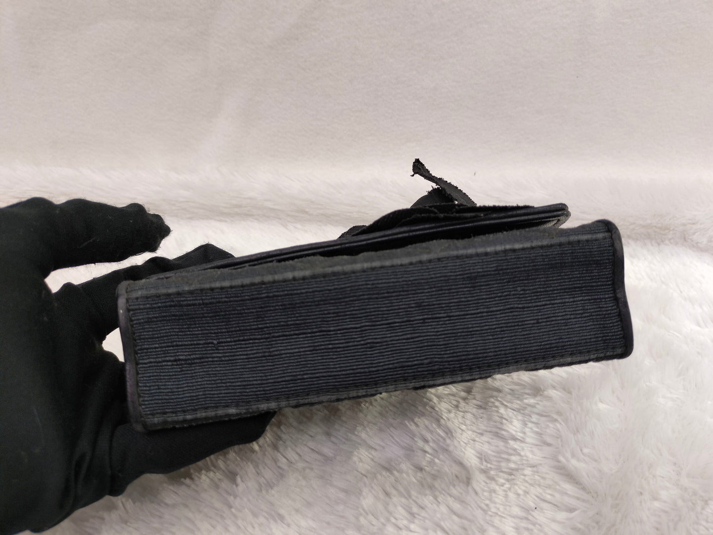 Chanel Mini Denim Flower Black Vintage GHW #1