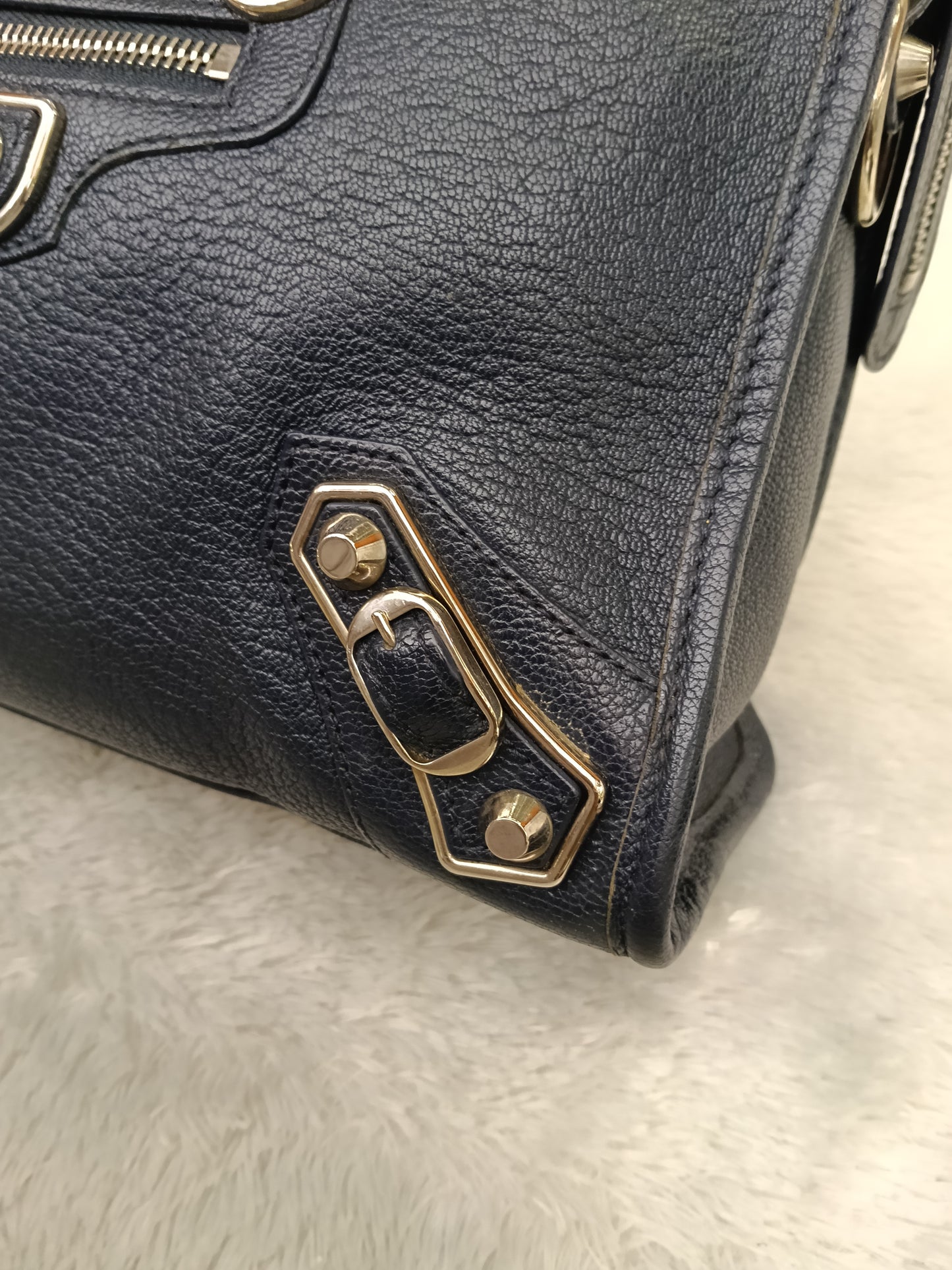 Balenciaga Small City Edge Navy SHW 2017