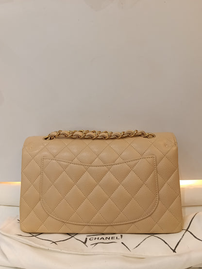 Chanel Small Caviar Beige GHW DF (CHIP)