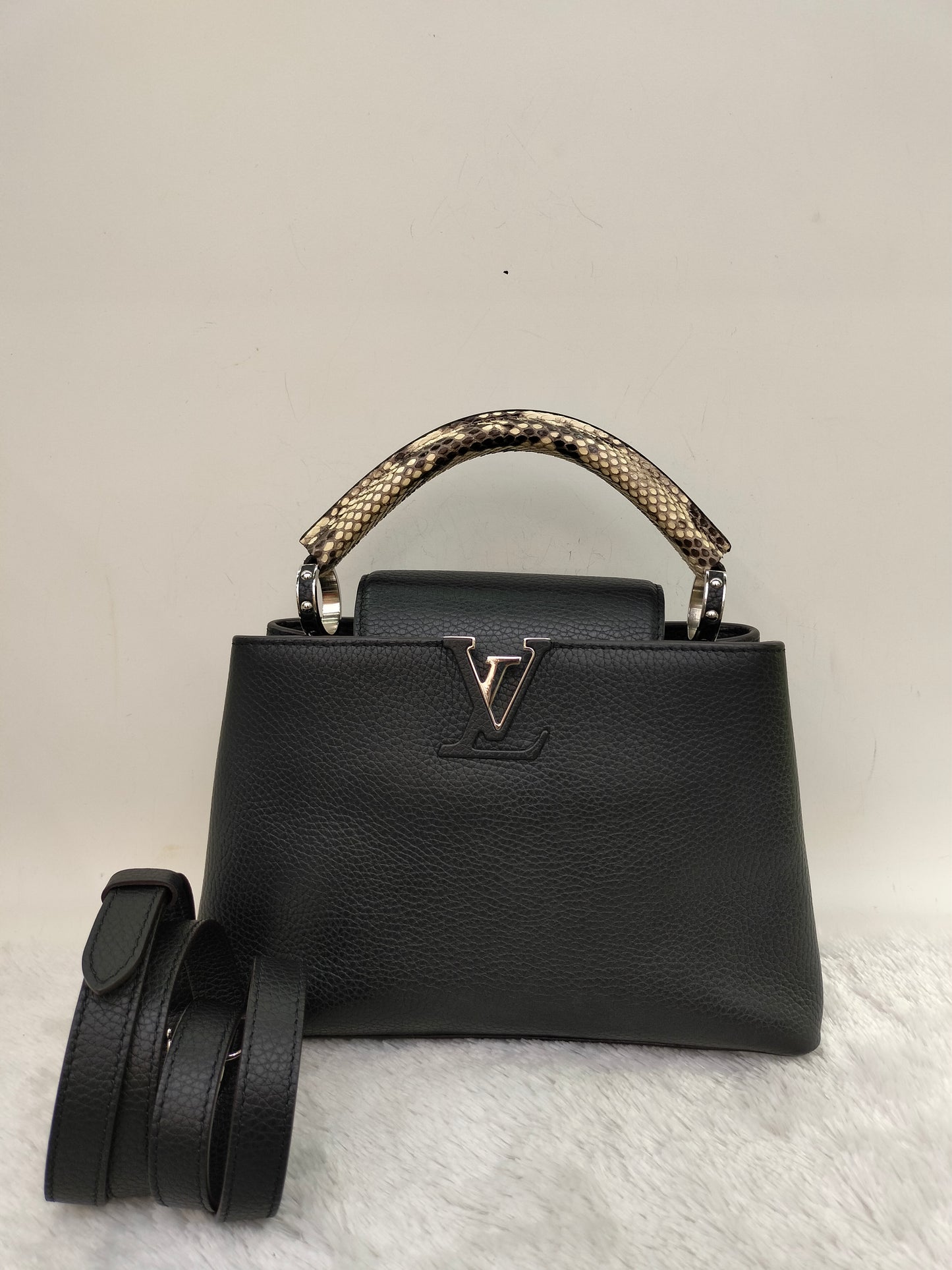 LV Capucines BB Black Handle Python 2018