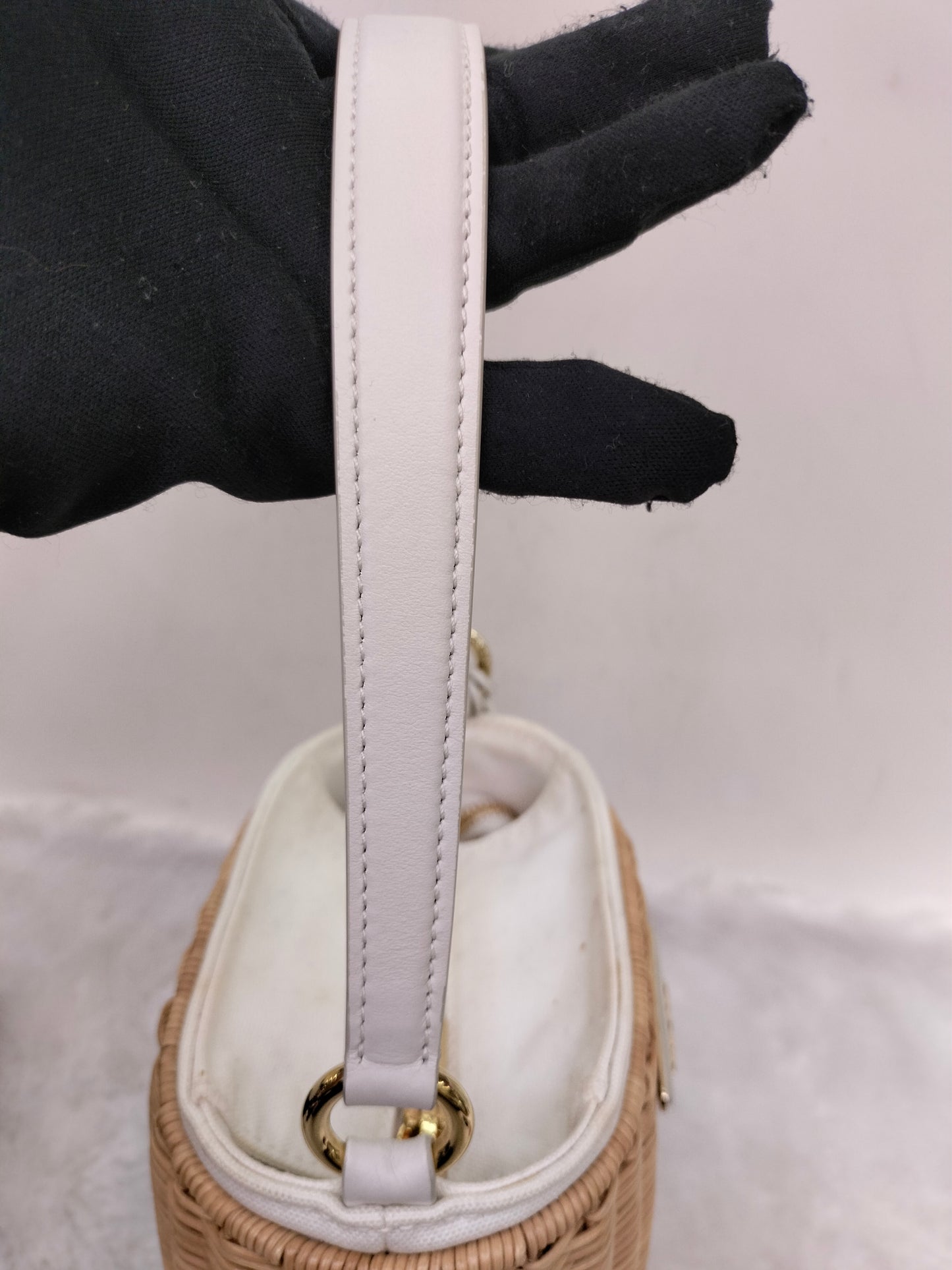 Prada Midollino Canapa Naturale Bianco GHW