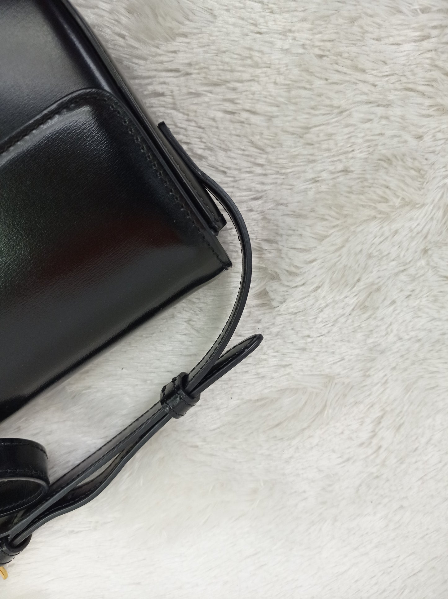 Celine Triomphe Shoulder Calfskin Black GHW 2022