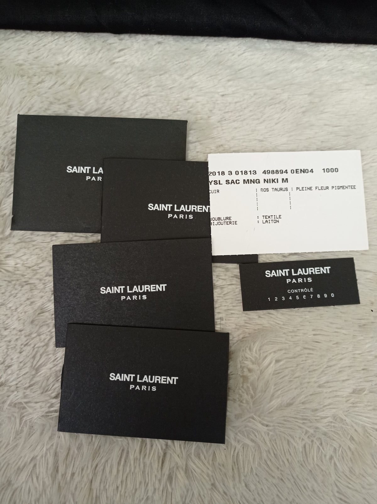 YsL Niki Medium Calfskin Black RHW 2018