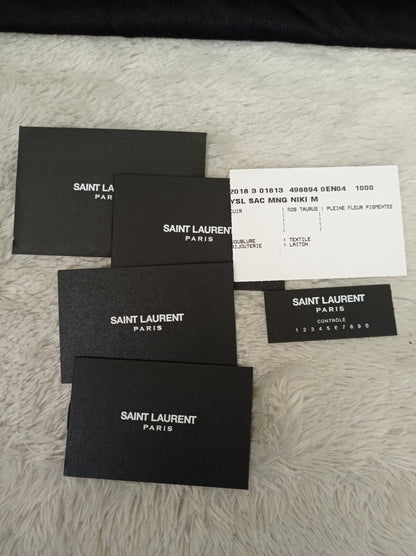 YsL Niki Medium Calfskin Black RHW 2018