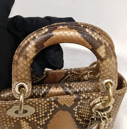 Lady Dior Mini Python GHW 2019