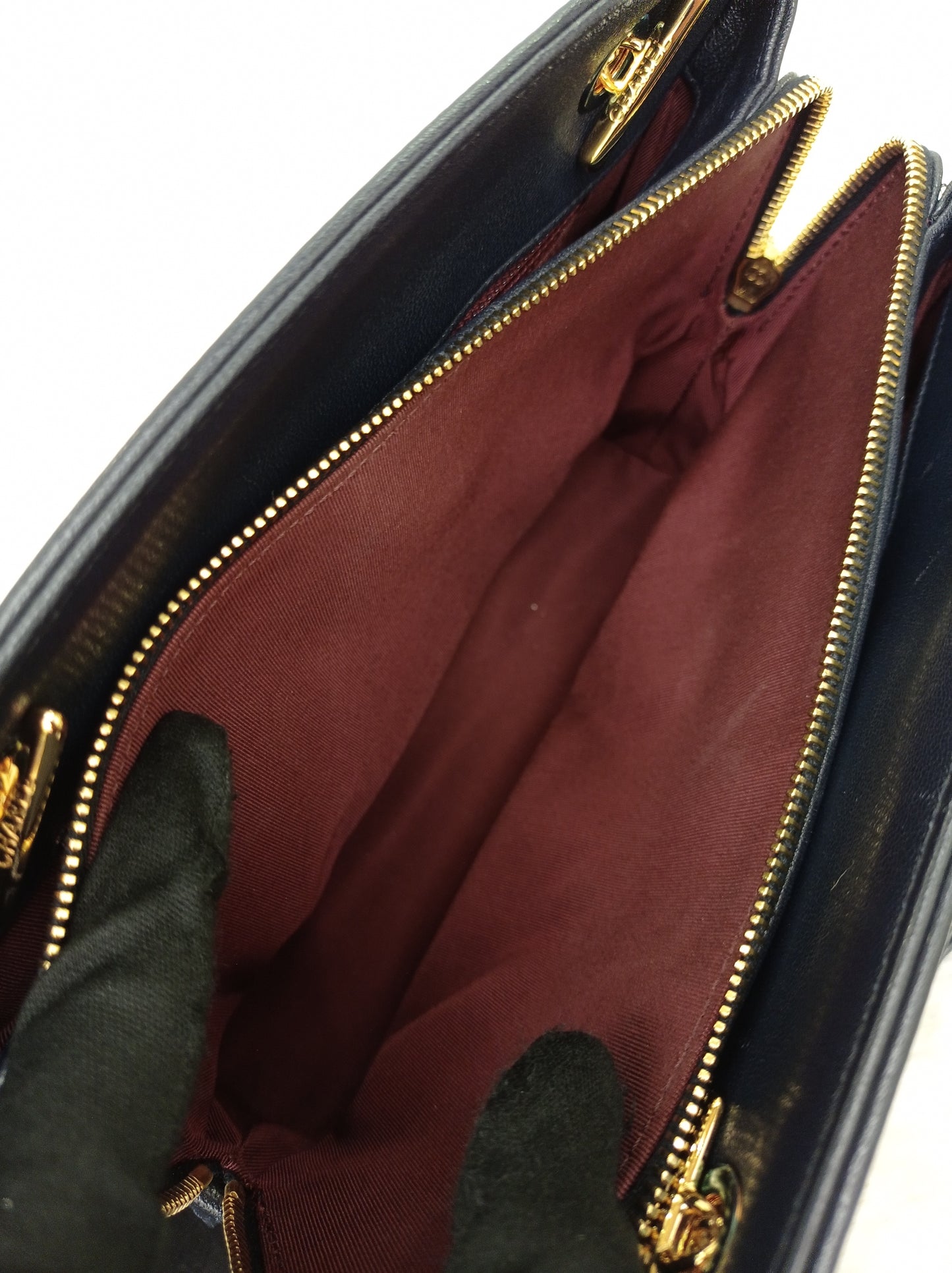 Chanel Mademoiselle Tote Calfskin Navy Blue GHW #23