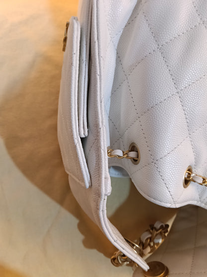 Chanel C25 Small Caviar White GHW 2025 (CHIP)