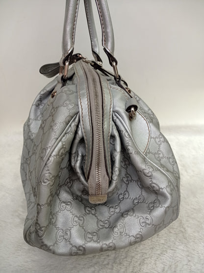 Gucci Boston Borsa Sukey Metallic Silver SHW