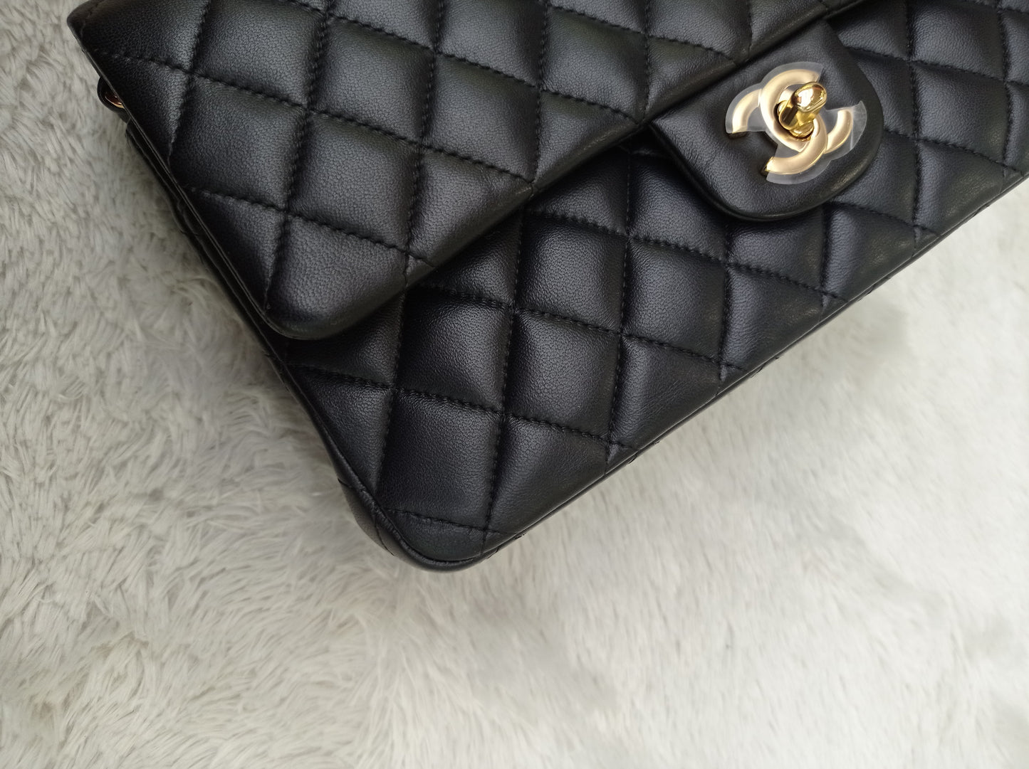 Chanel Medium Lamb Black GHW DF #29