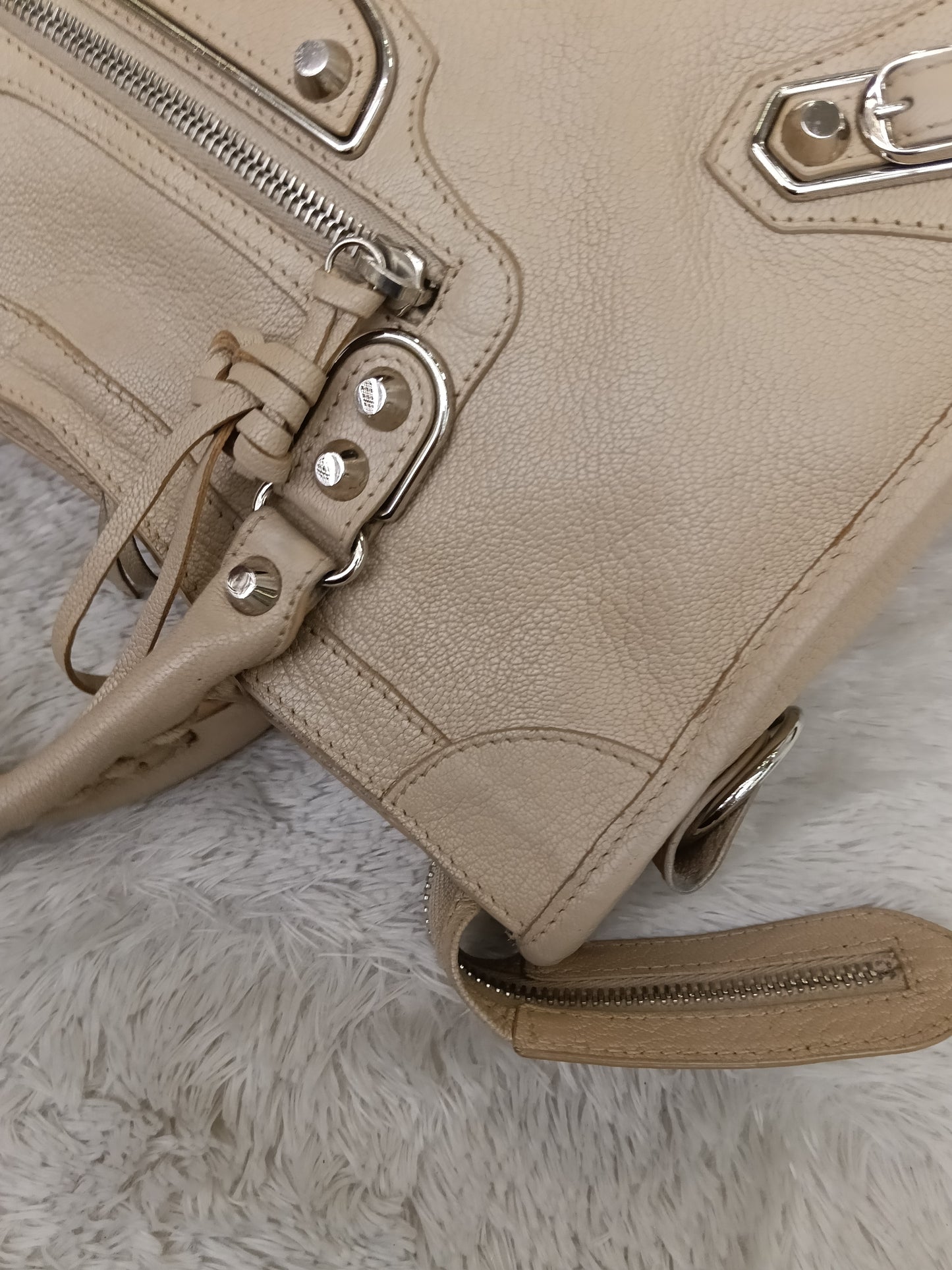 Balenciaga Small City Edge Beige SHW 2018