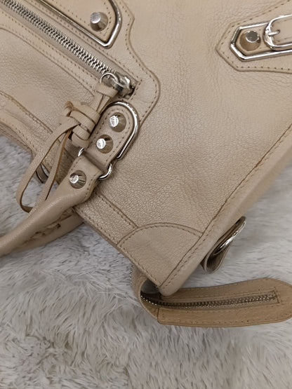 Balenciaga Small City Edge Beige SHW 2018