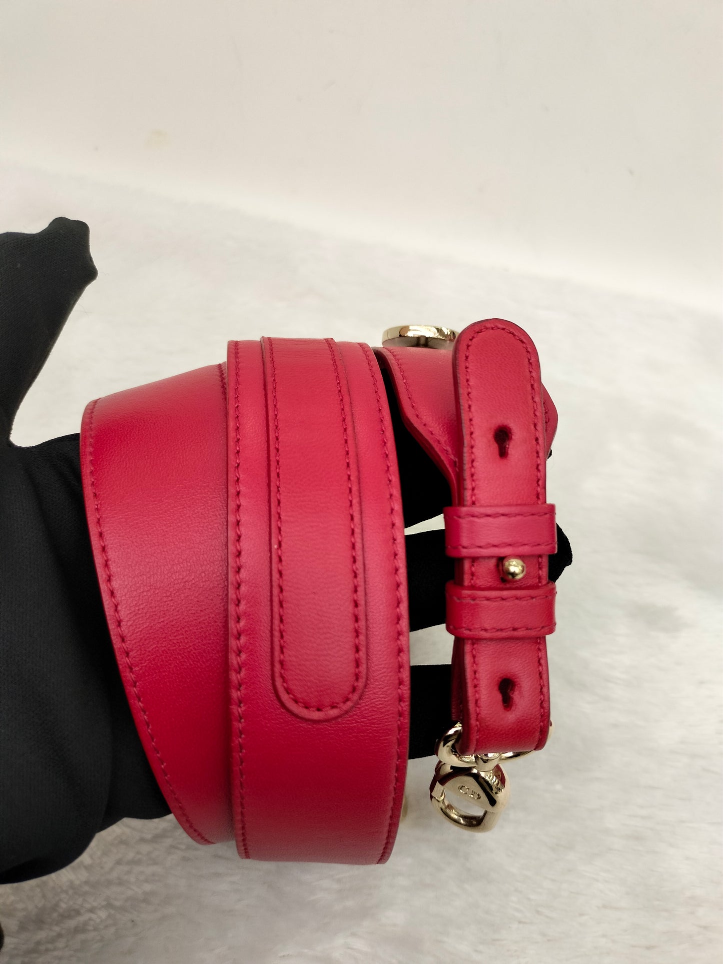 Lady Dior Small Lamb Red GHW 2016