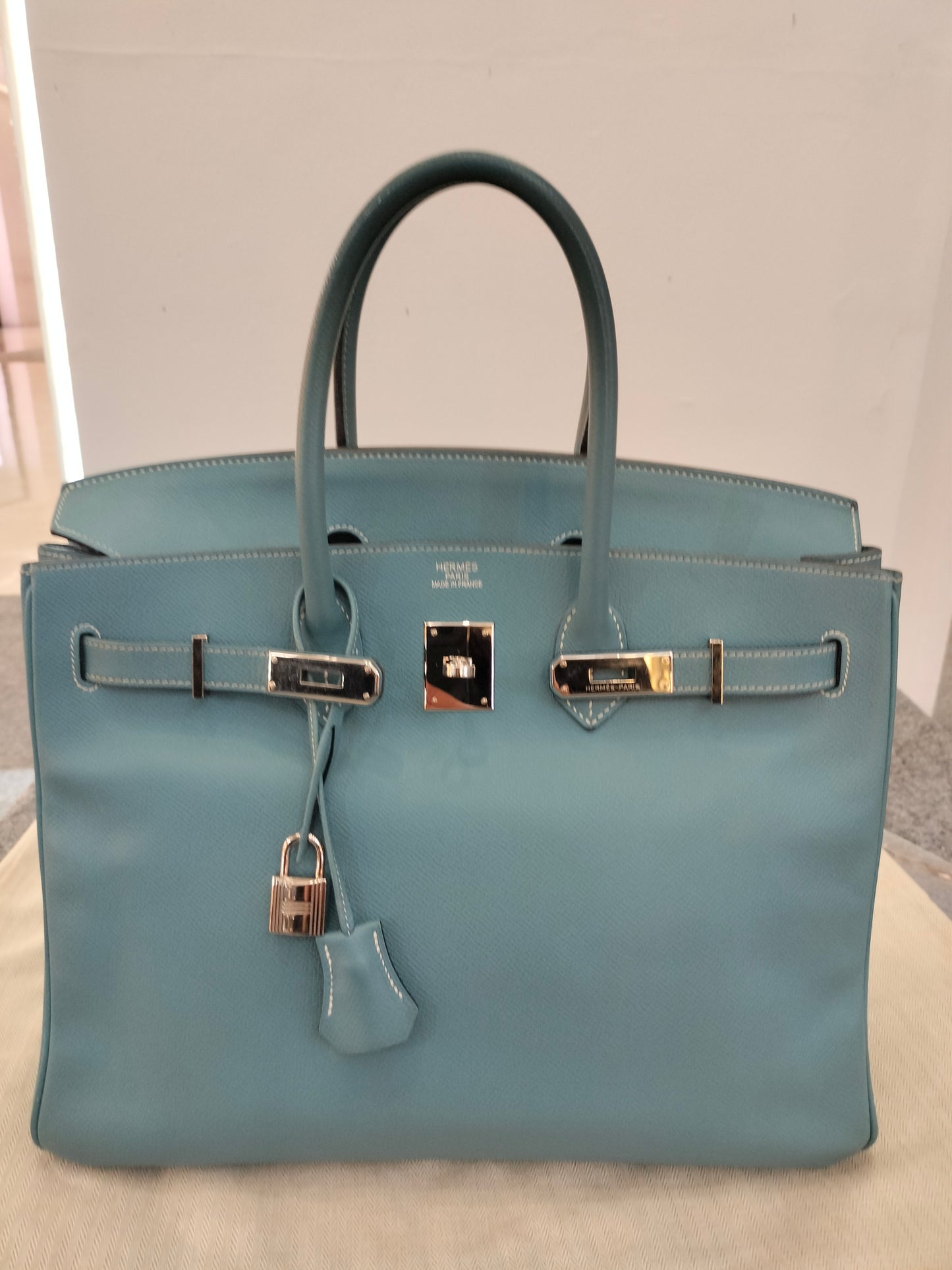 B35 Epsom Blue Jeans PHW #N square