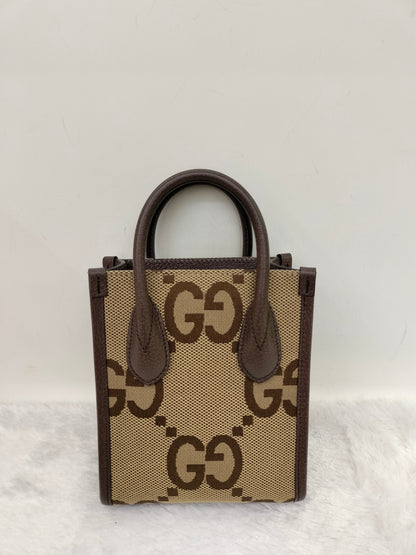 Gucci Vertical Mini Tote Brown GHW