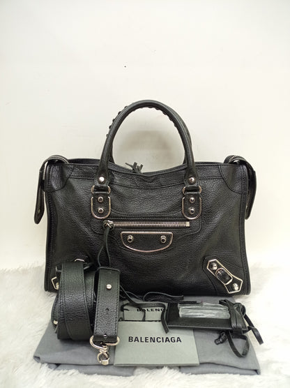 Balenciaga Small City Edge Black SHW 2024