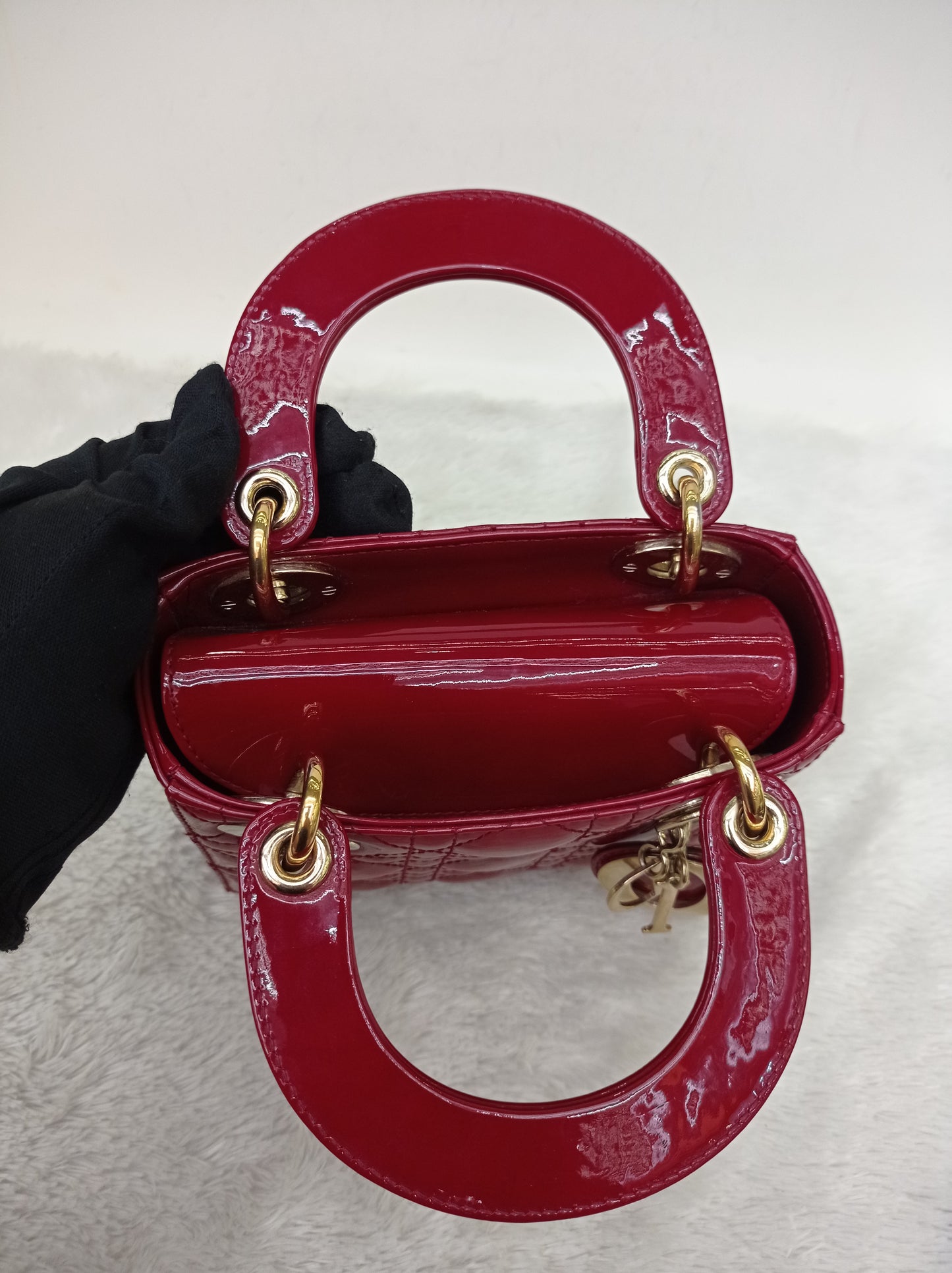 Lady Dior Mini Patent Red GHW 2018