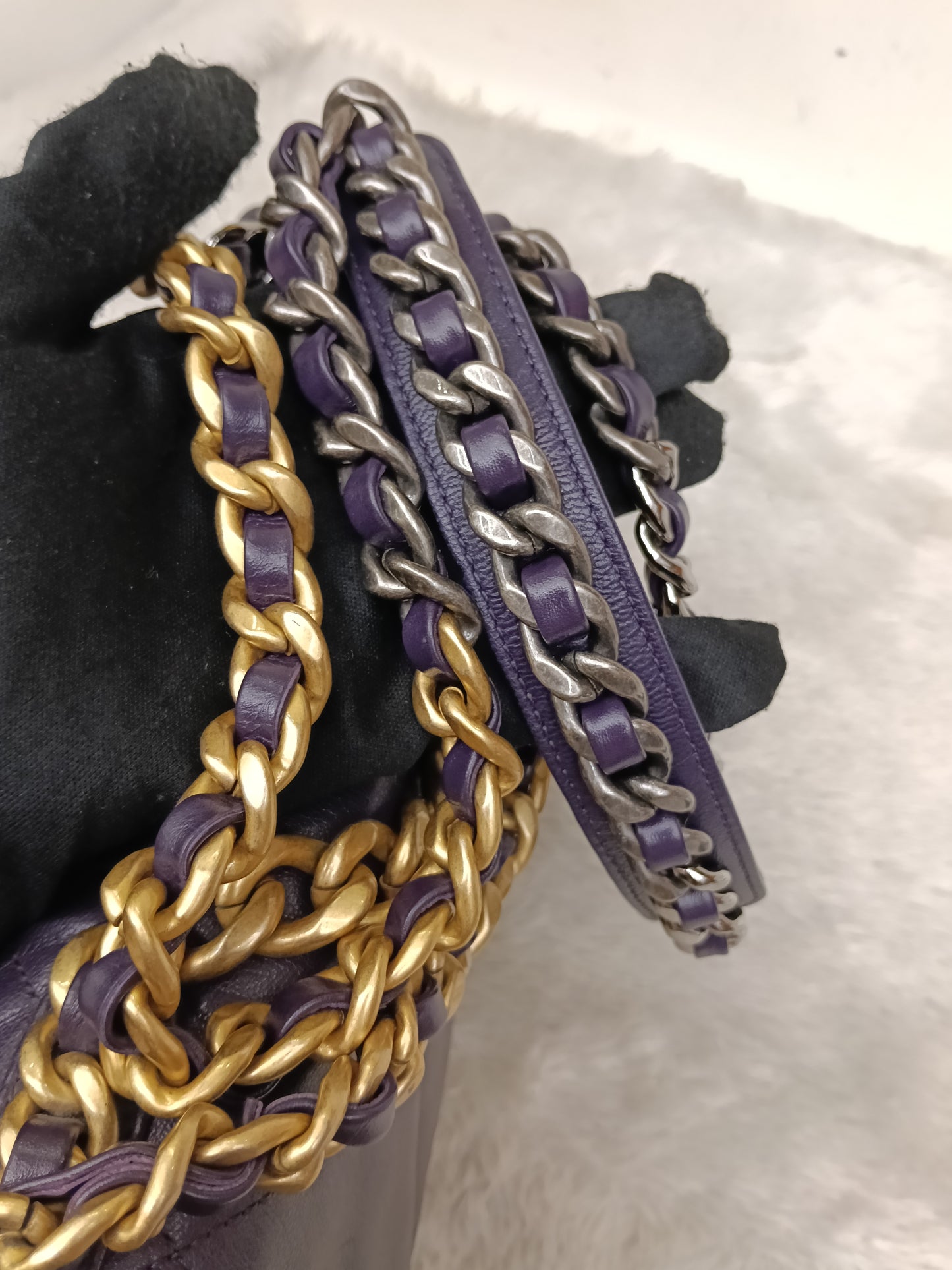 Chanel C19 Small Dark Purple GHW #30