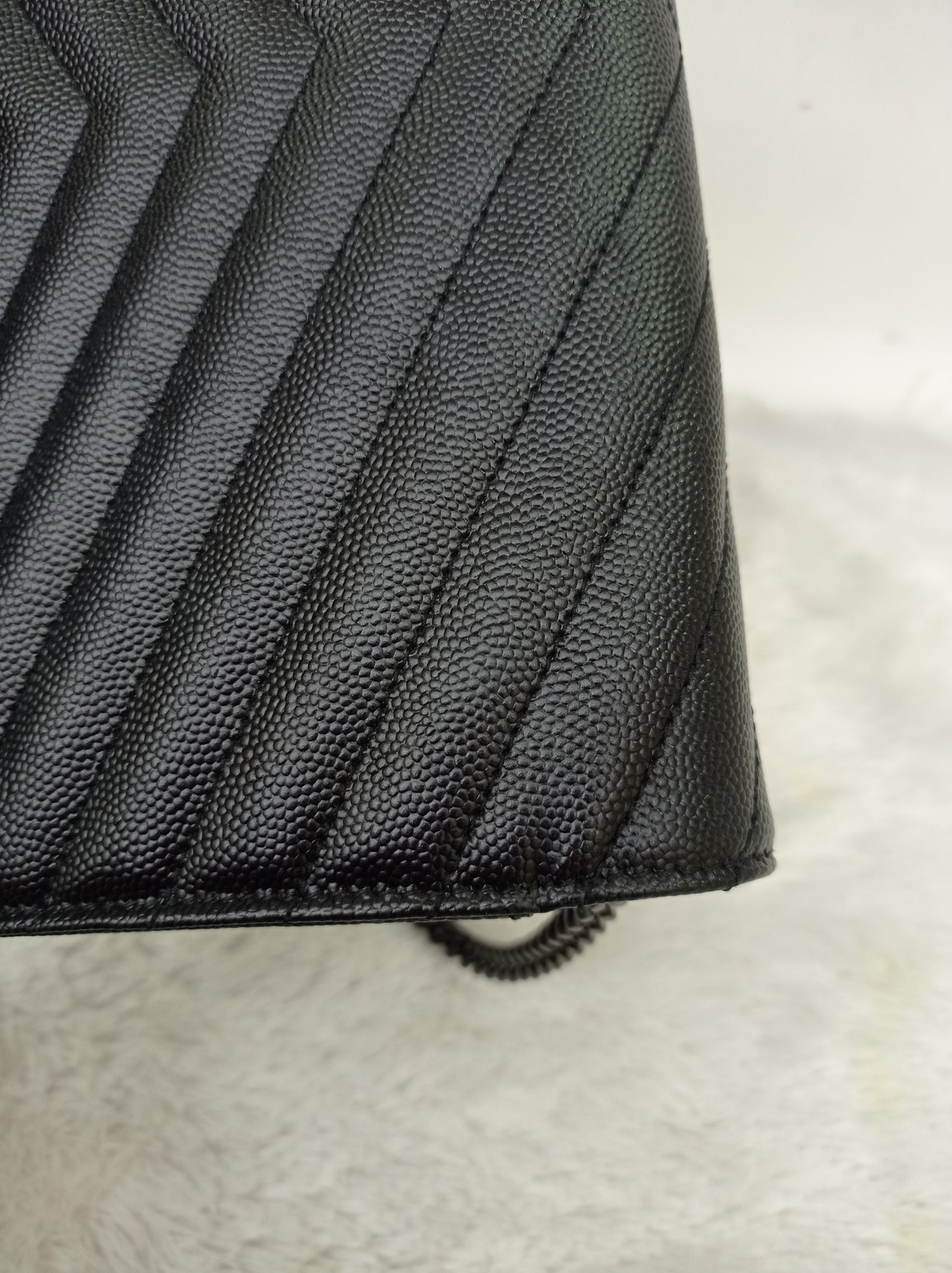 YsL WOC 22 Monogramme Chevron Grained All Black 2022