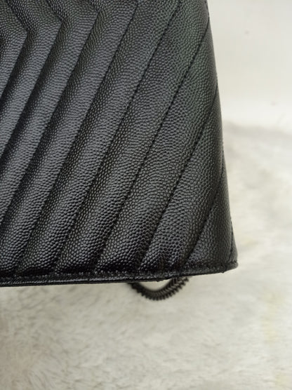 YsL WOC 22 Monogramme Chevron Grained All Black 2022