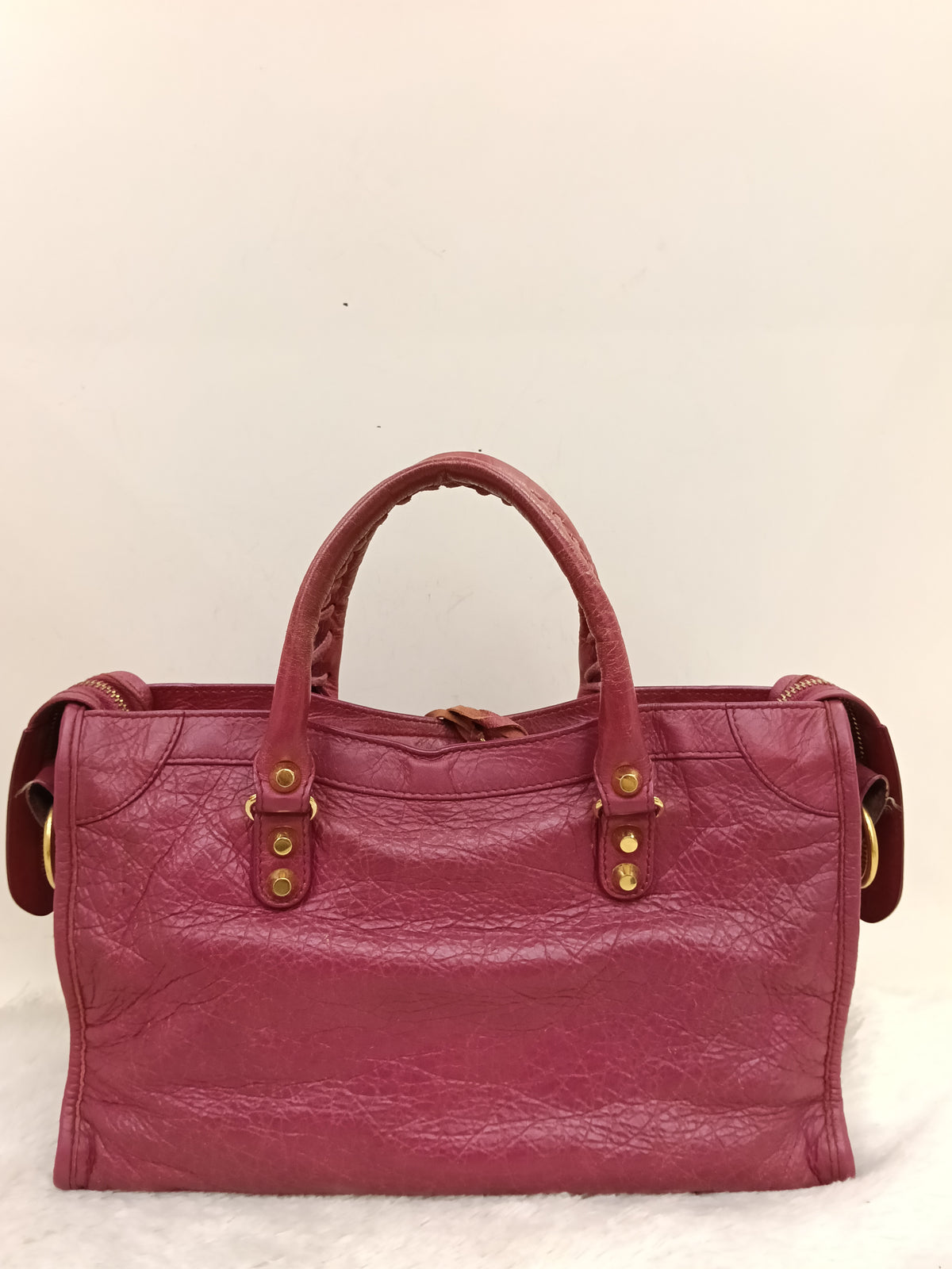Balenciaga Small City Classic Burgundy GHW 2017