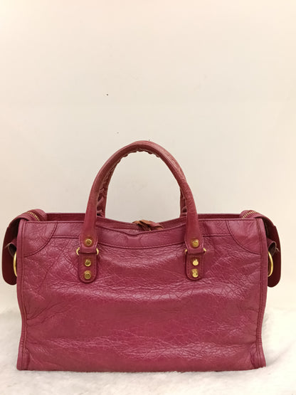 Balenciaga Small City Classic Burgundy GHW 2017