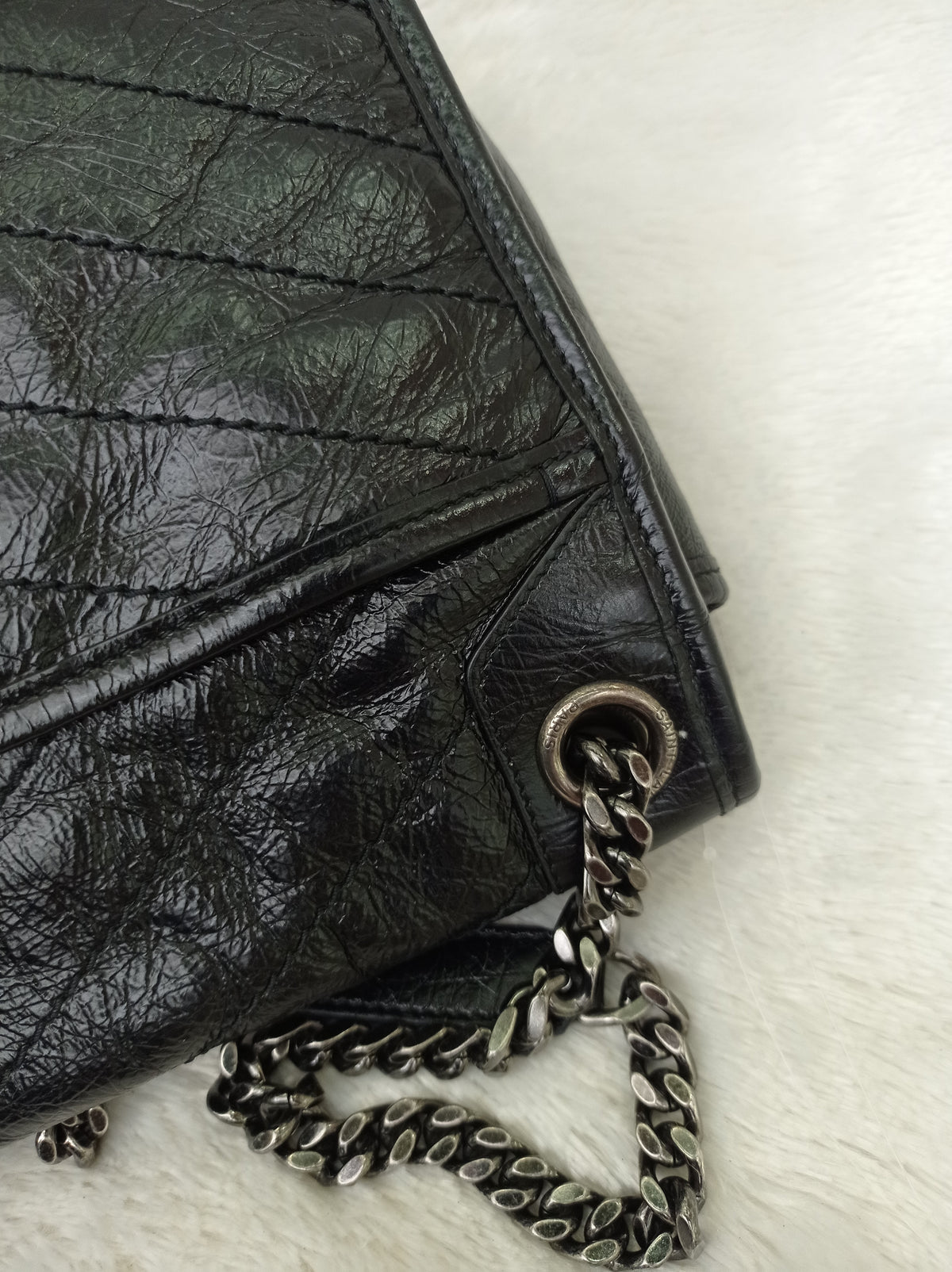 YsL Niki Medium Calfskin Black RHW 2018
