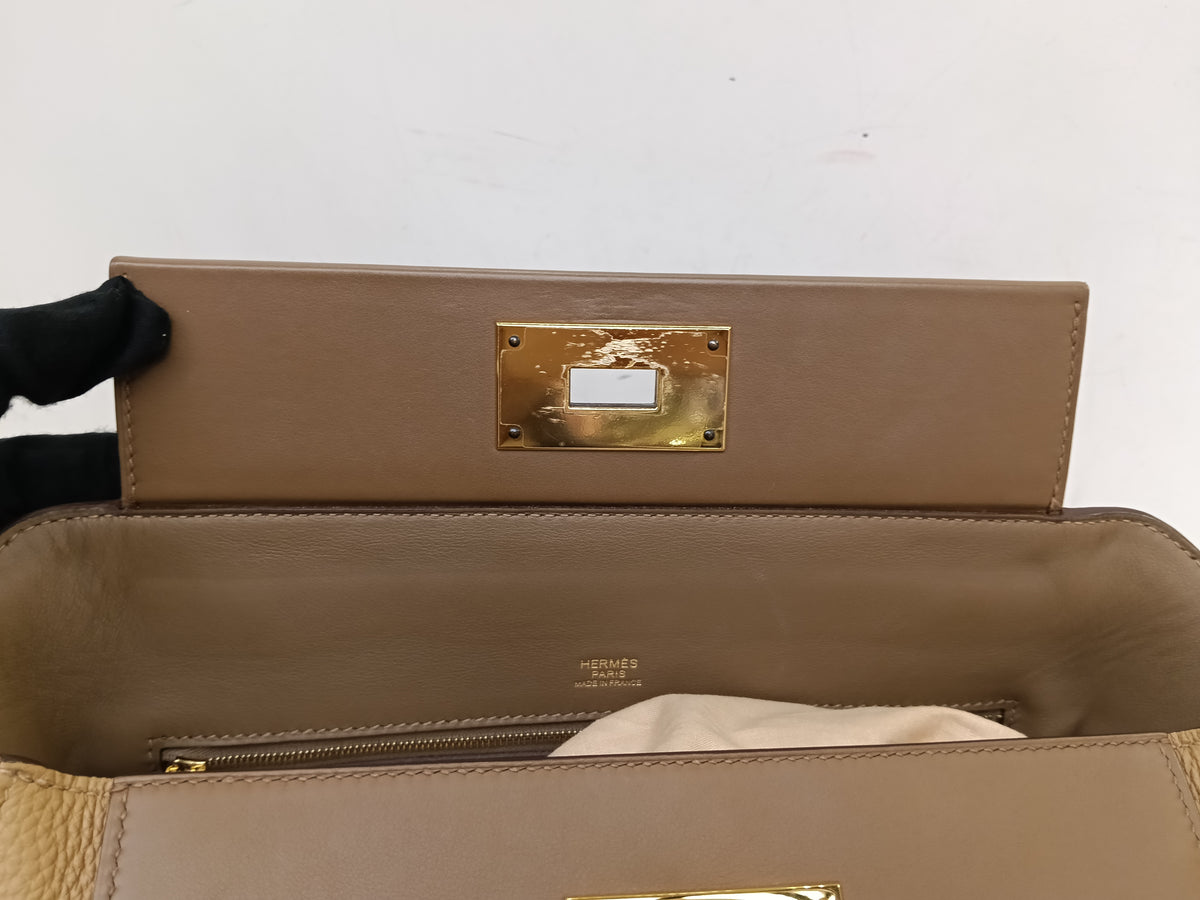 Hermes 2424 29 Togo Biscuit Alezan GHW #Z