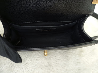 Chanel Boy 20 Caviar Black GHW #28